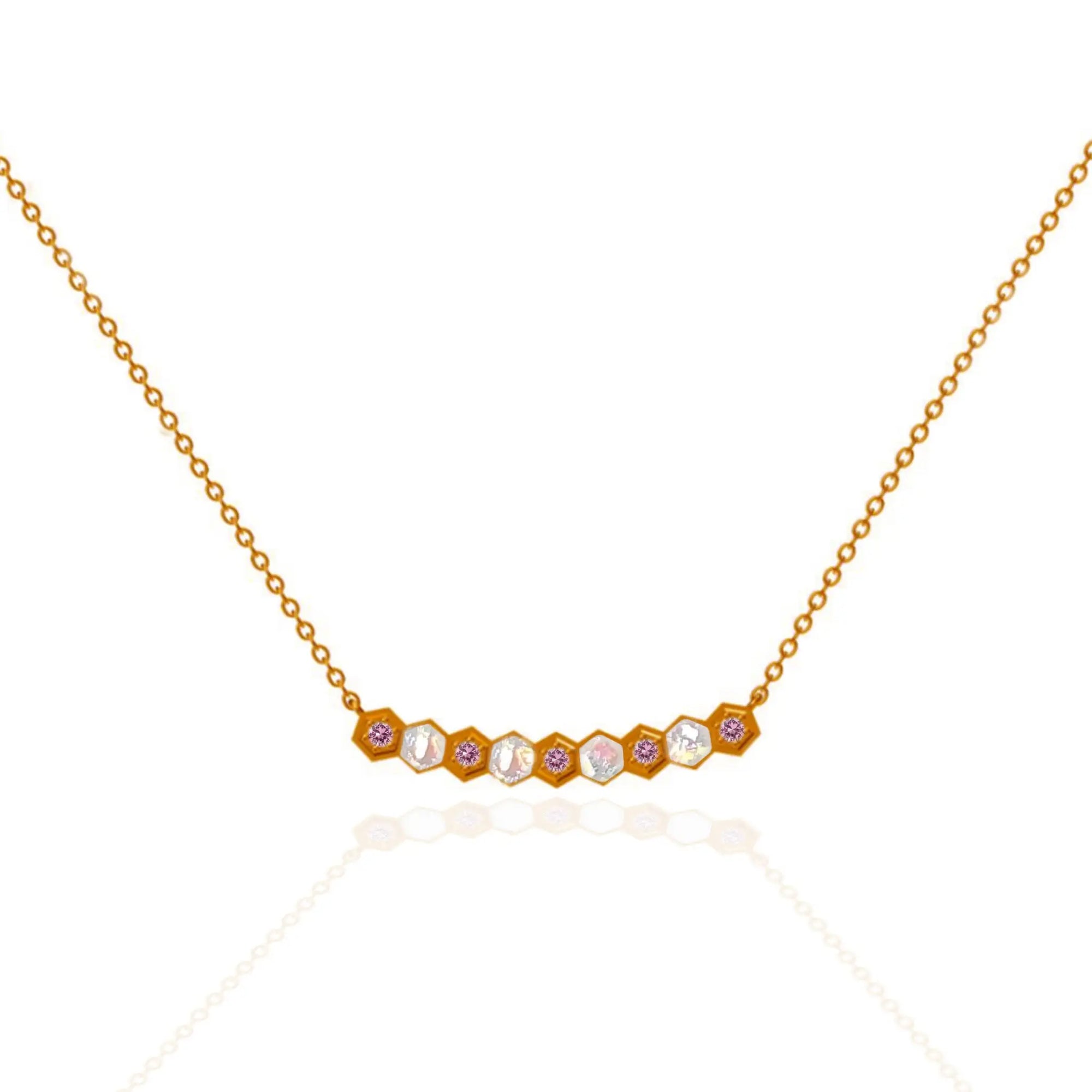 Personalized Honeycomb Ashes Necklace for Cherished Memories