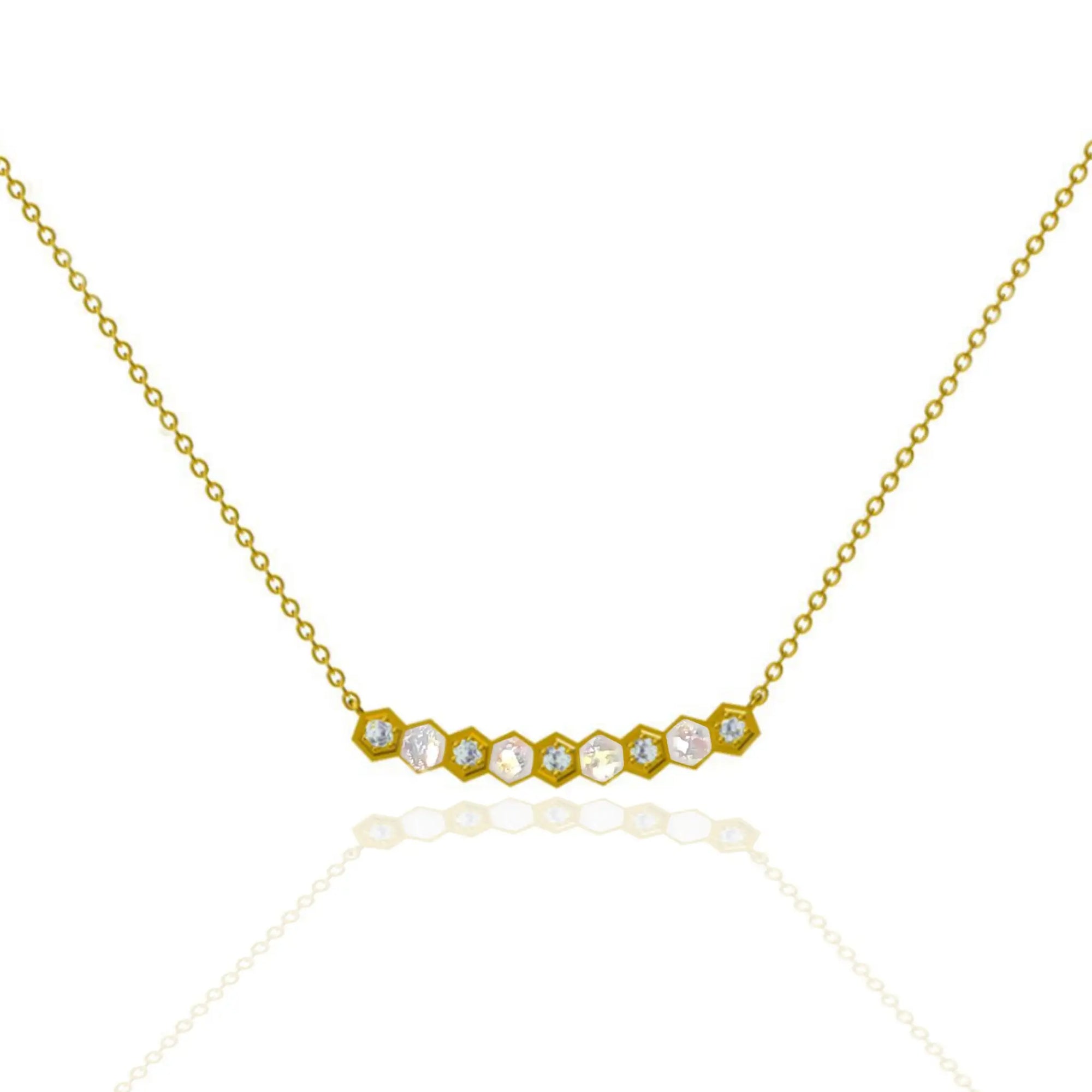 Personalized Honeycomb Ashes Necklace for Cherished Memories