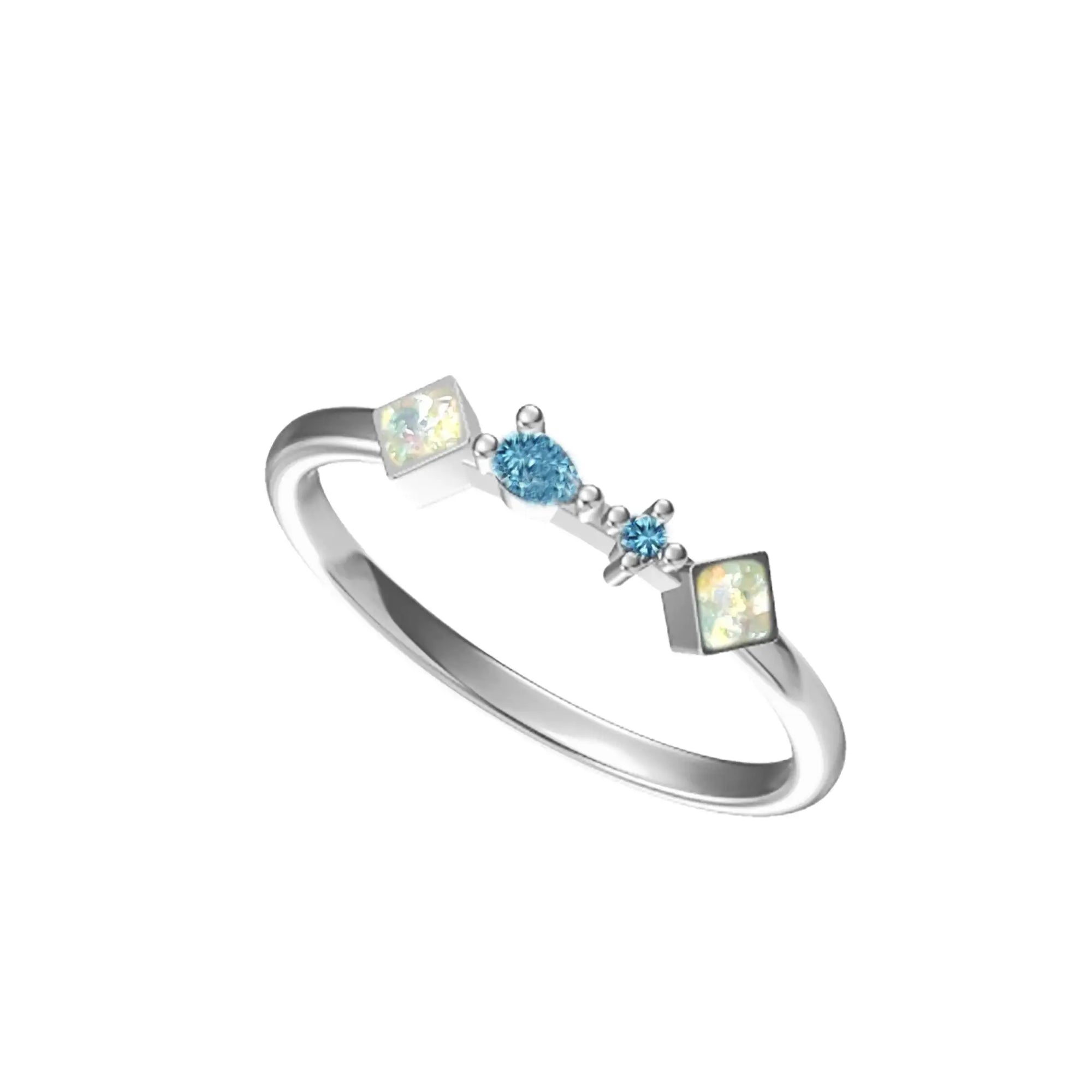 Starlit Whimsy Ashes Memorial Birthstone Ring