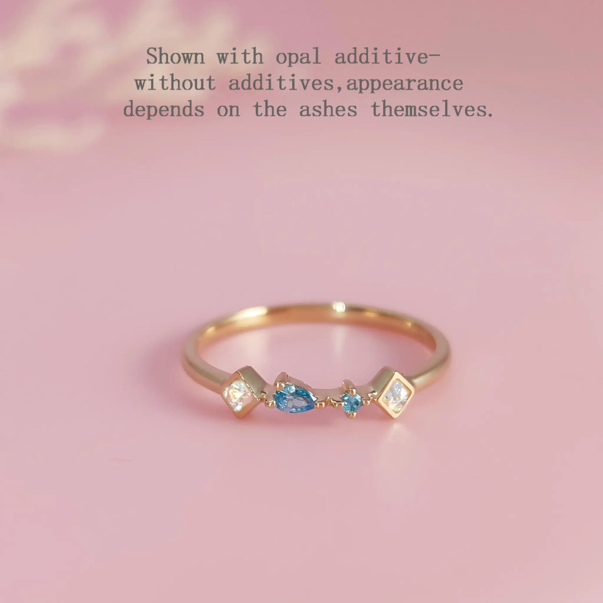 Starlit Whimsy Ashes Memorial Birthstone Ring