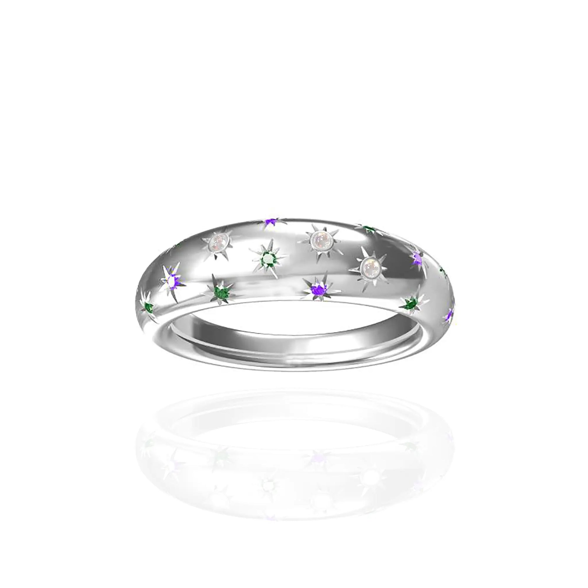 Meaningful Birthstone Ashes Ring Gift for Loved Ones