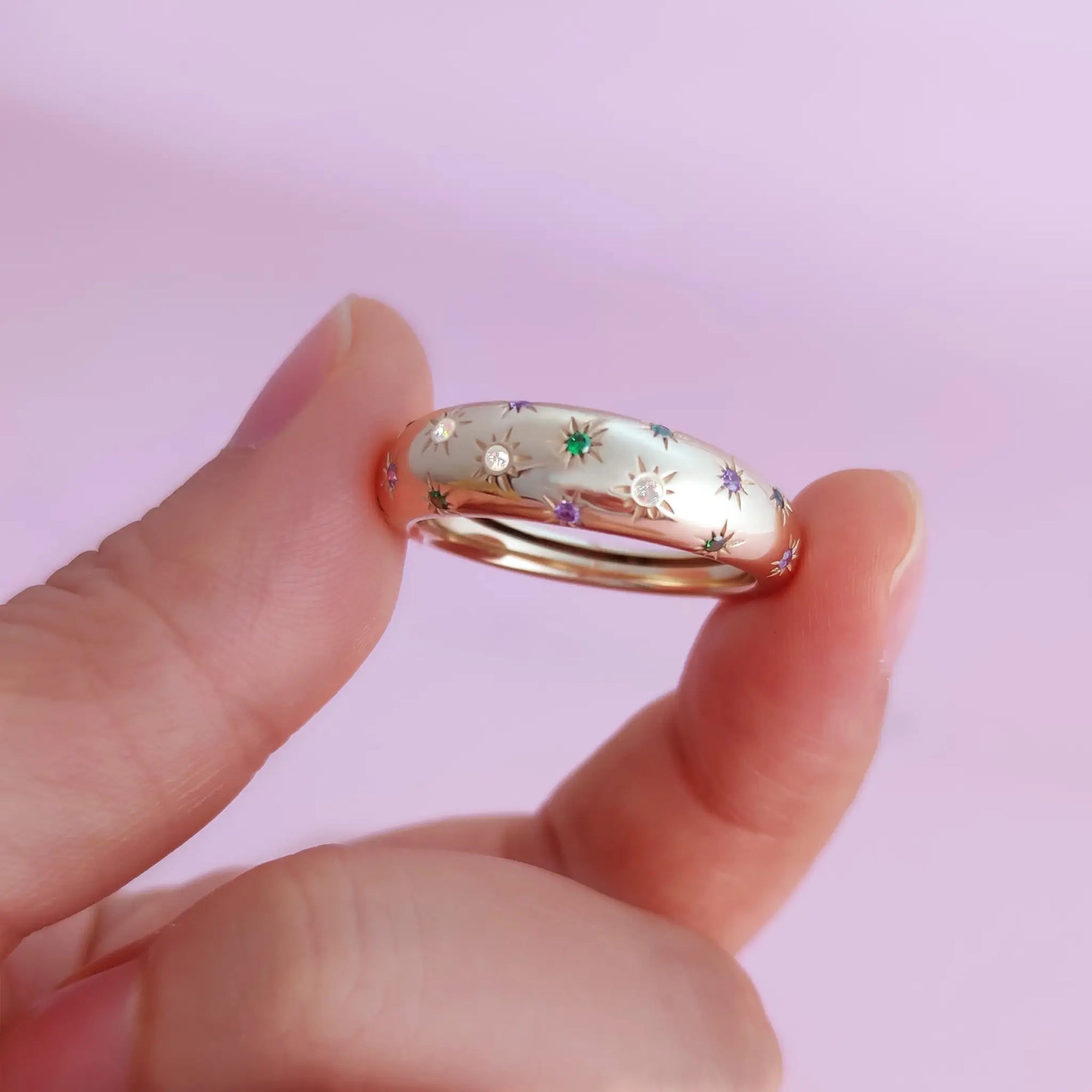 Meaningful Birthstone Ashes Ring Gift for Loved Ones