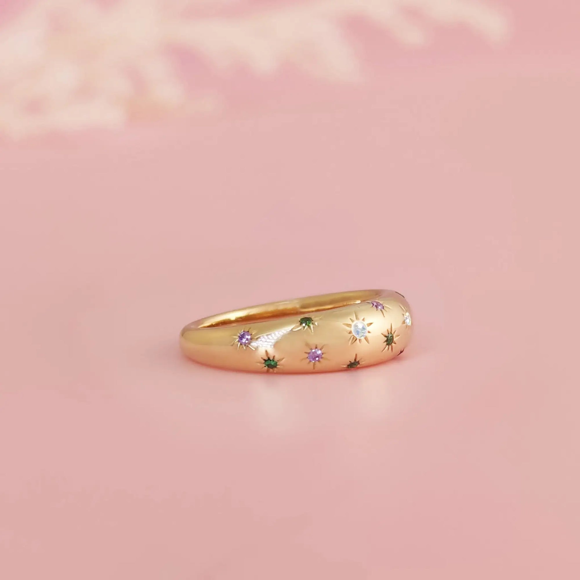 Meaningful Birthstone Ashes Ring Gift for Loved Ones