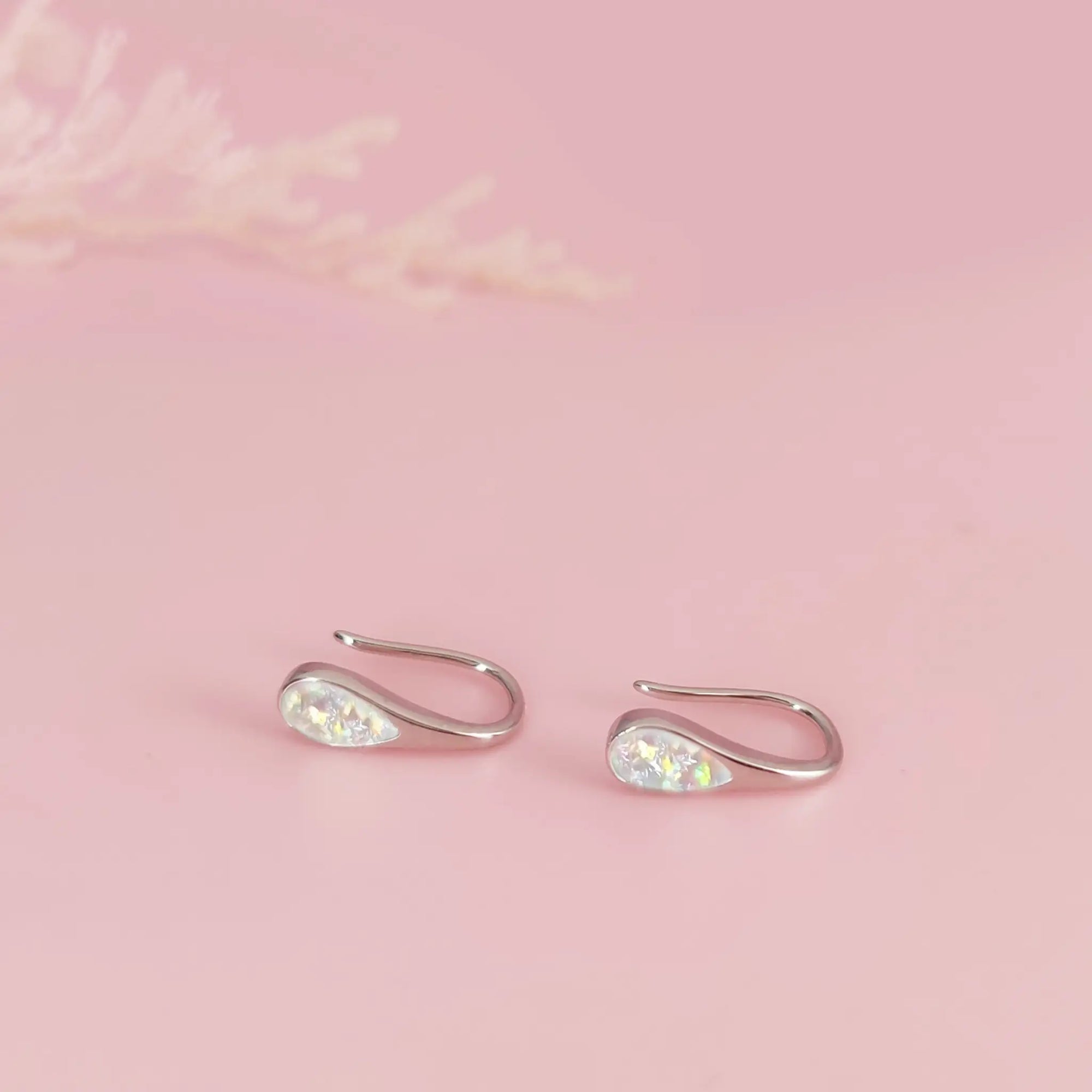 Personalized Teardrop Elegance Ashes Earrings