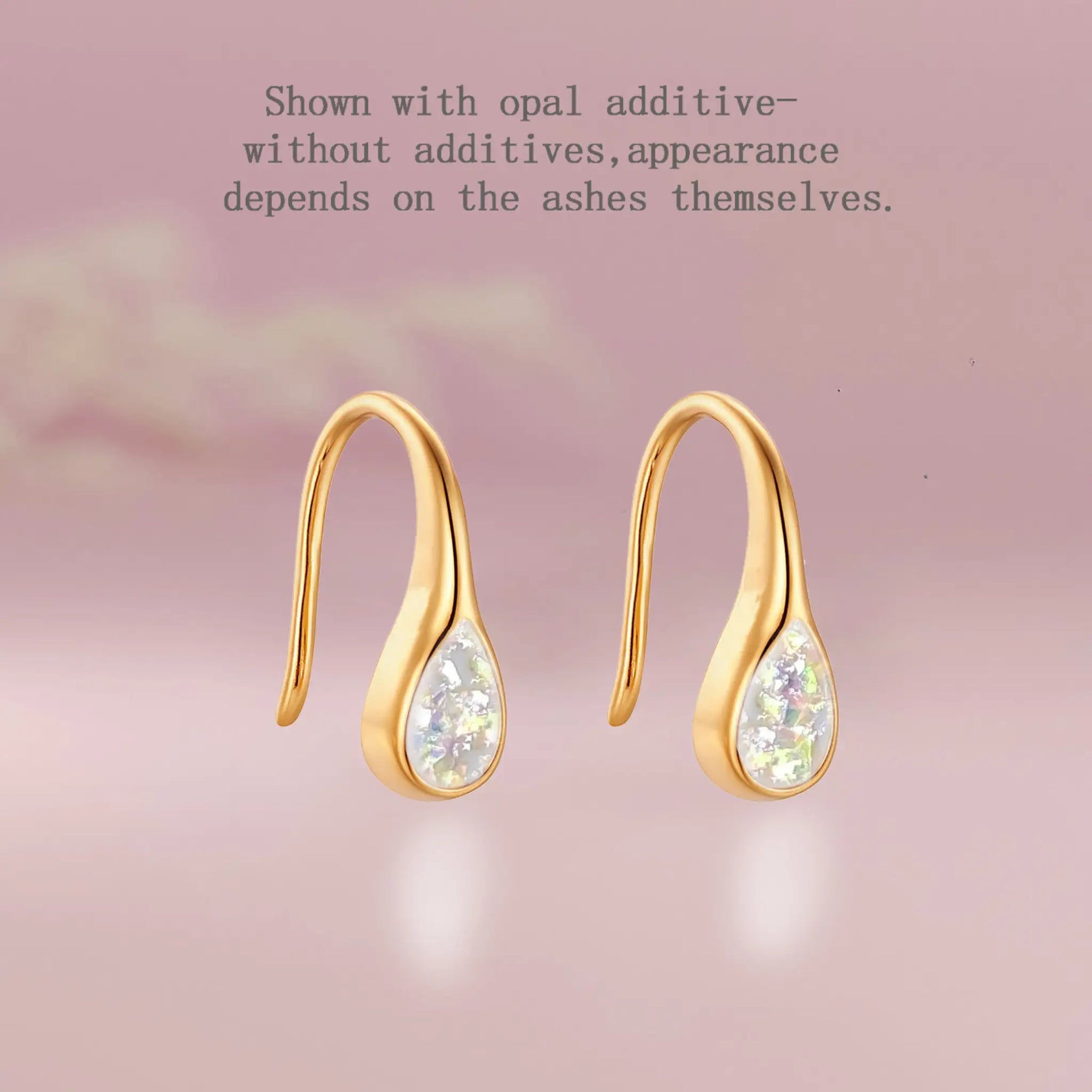 Personalized Teardrop Elegance Ashes Earrings