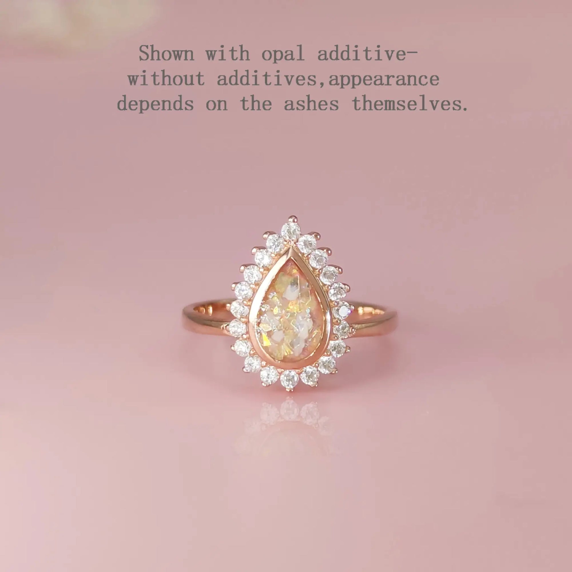 Tears of Remembrance: Elegant Ashes Ring of Love