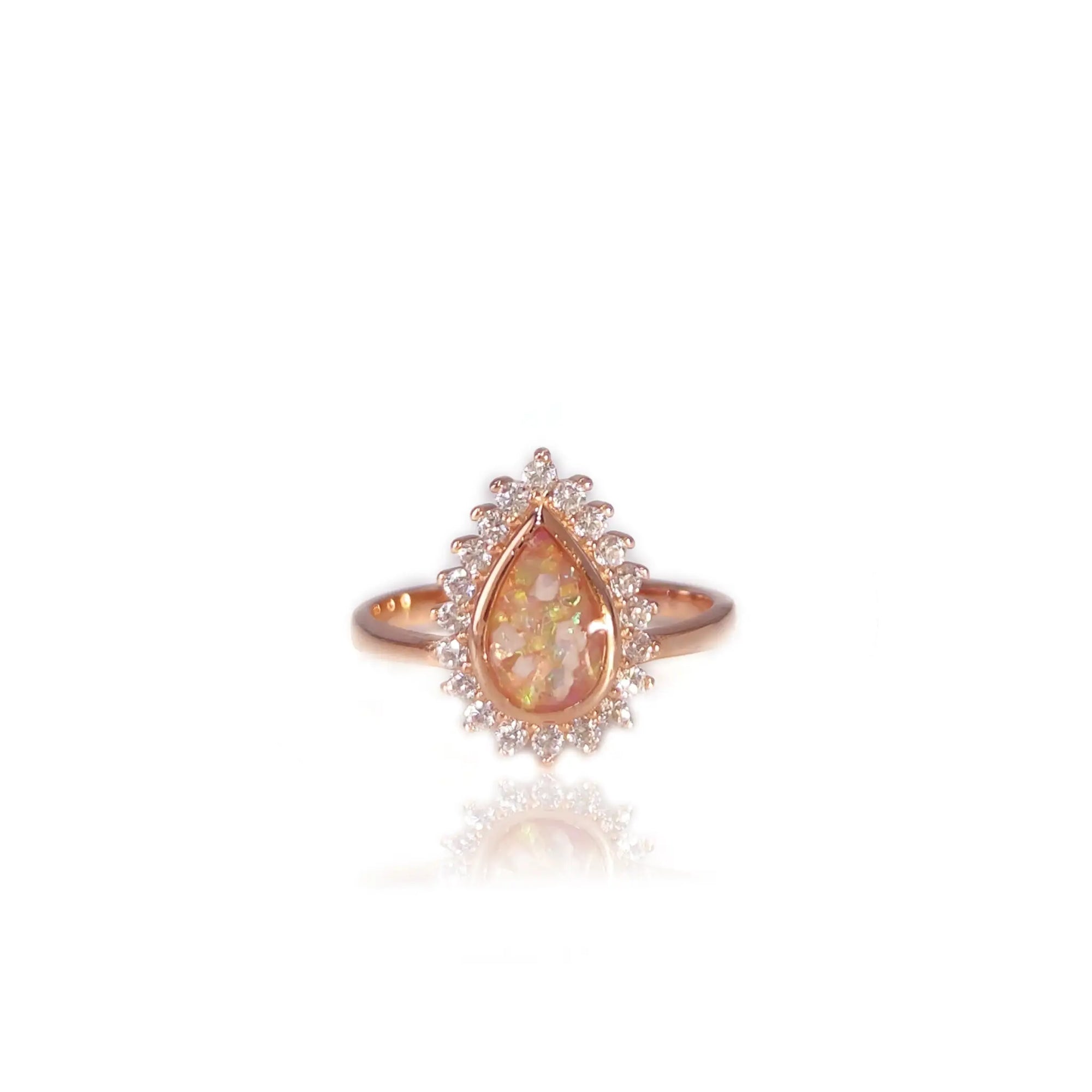 Tears of Remembrance: Elegant Ashes Ring of Love