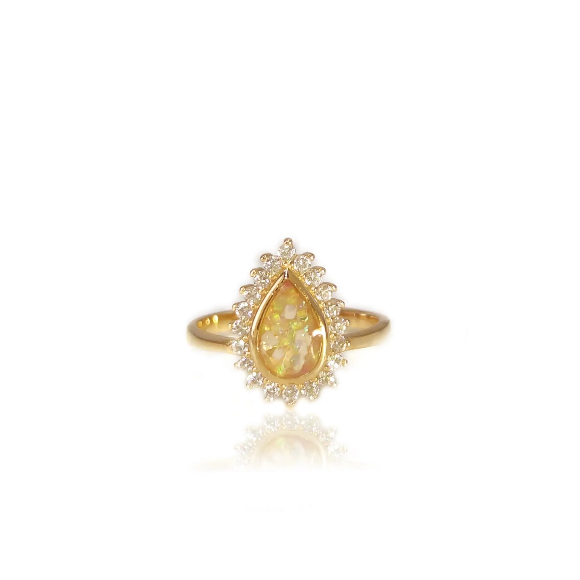 Tears of Remembrance: Elegant Ashes Ring of Love