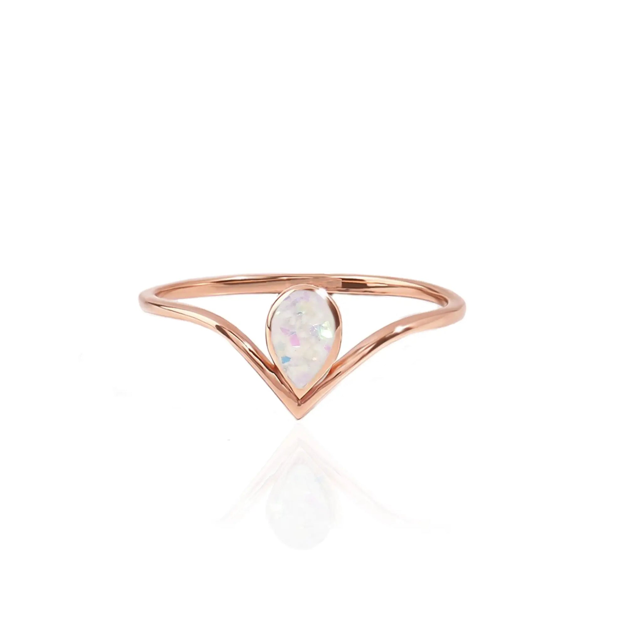 Personalized Ashes Ring: Tender Drop Keepsake