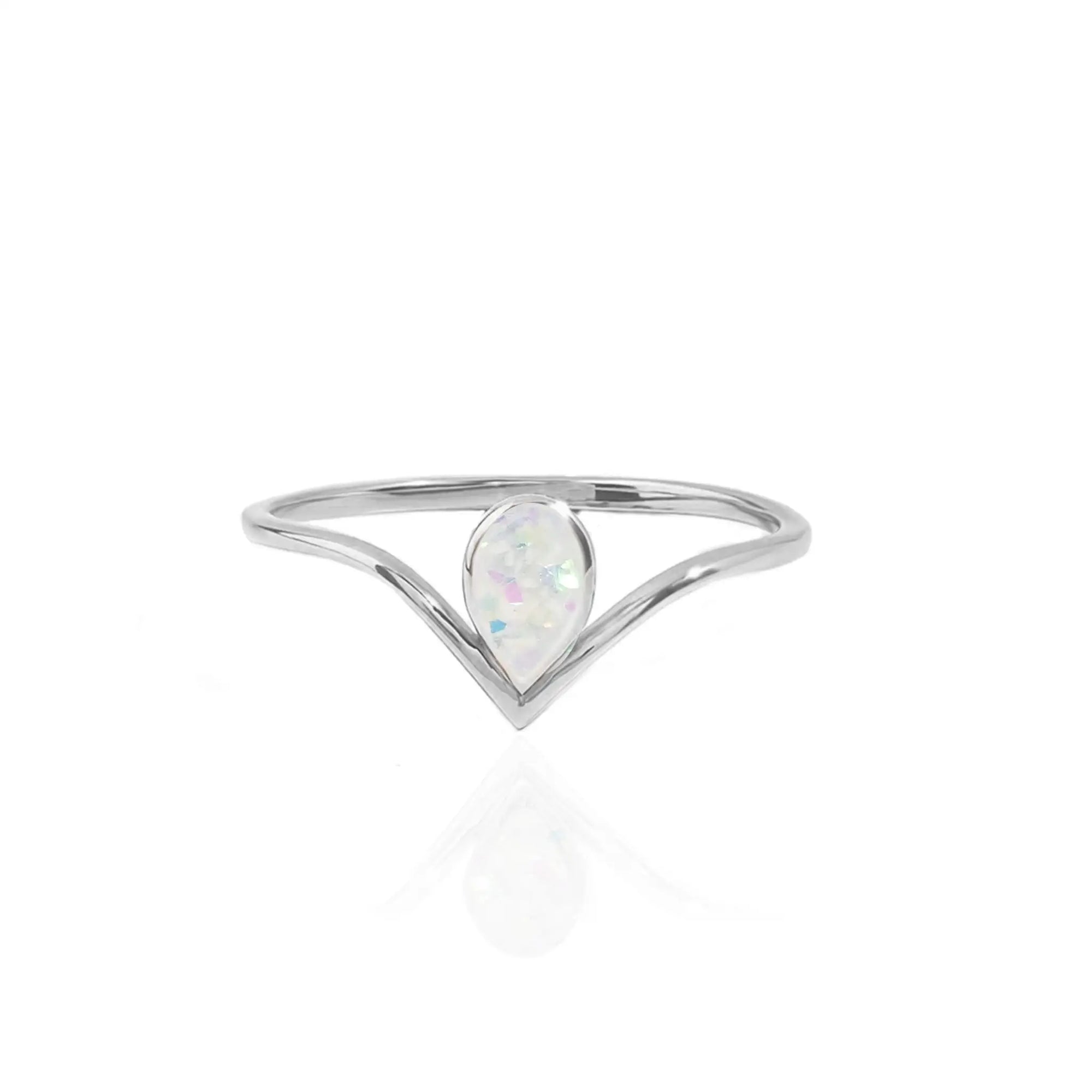 Personalized Ashes Ring: Tender Drop Keepsake