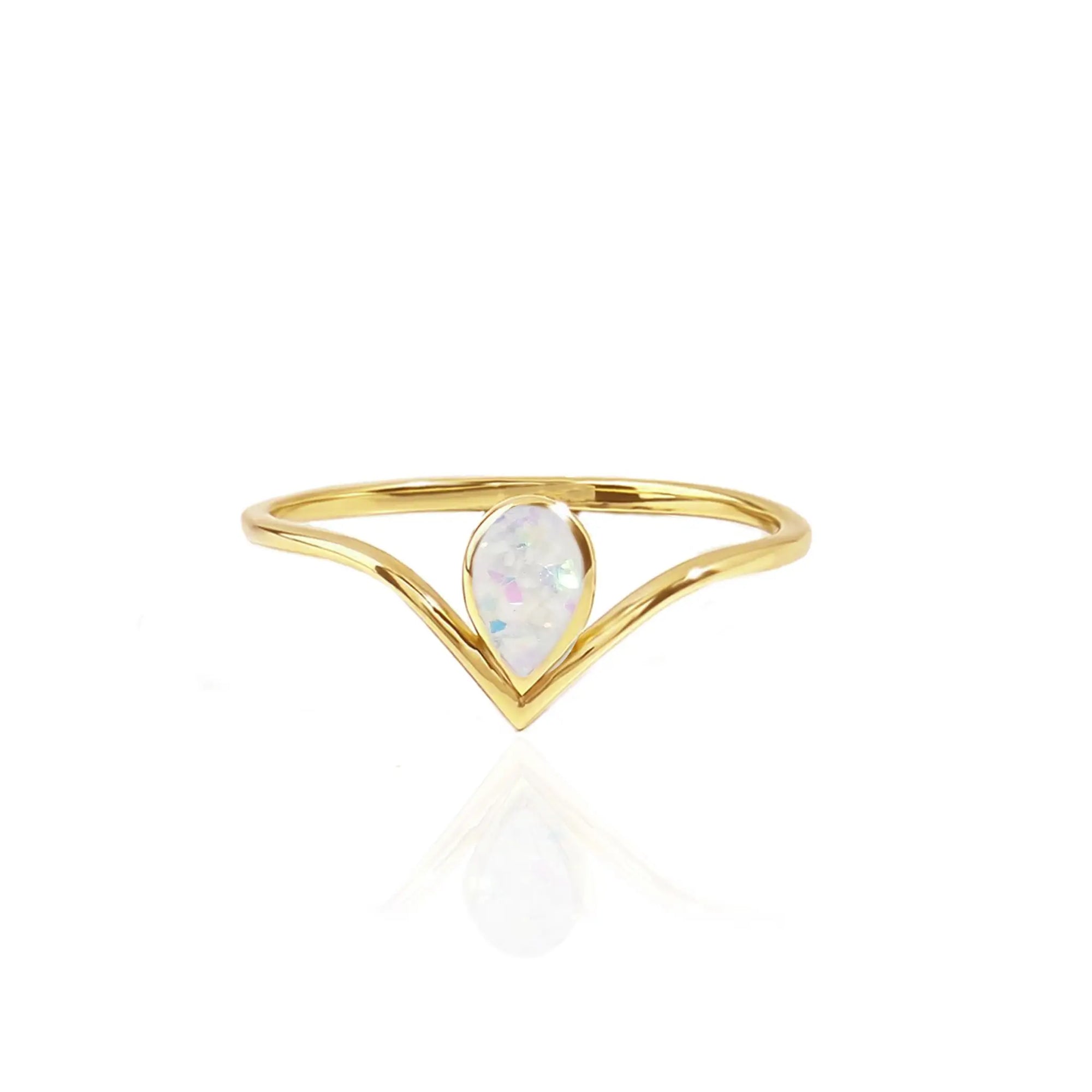 Personalized Ashes Ring: Tender Drop Keepsake