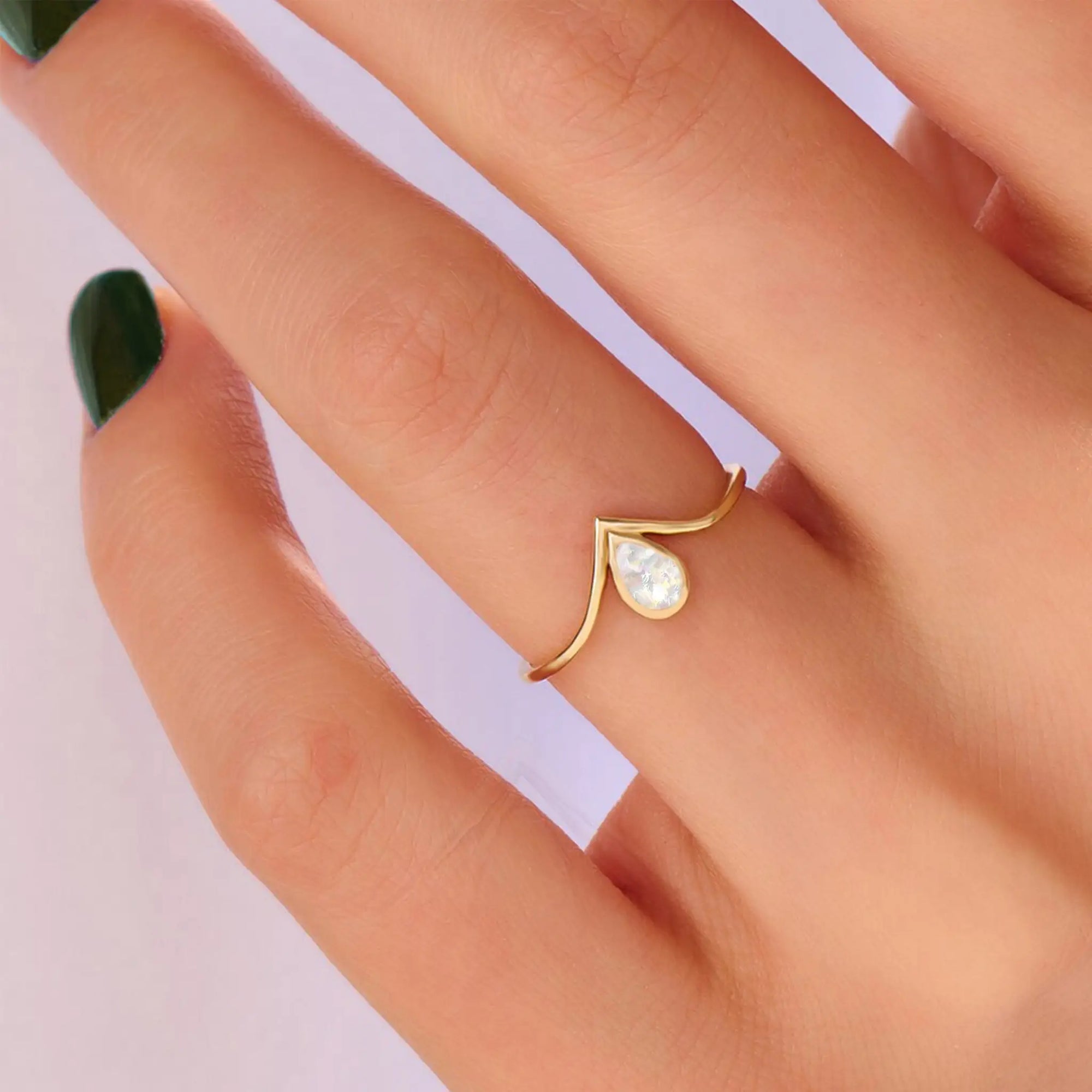 Personalized Ashes Ring: Tender Drop Keepsake