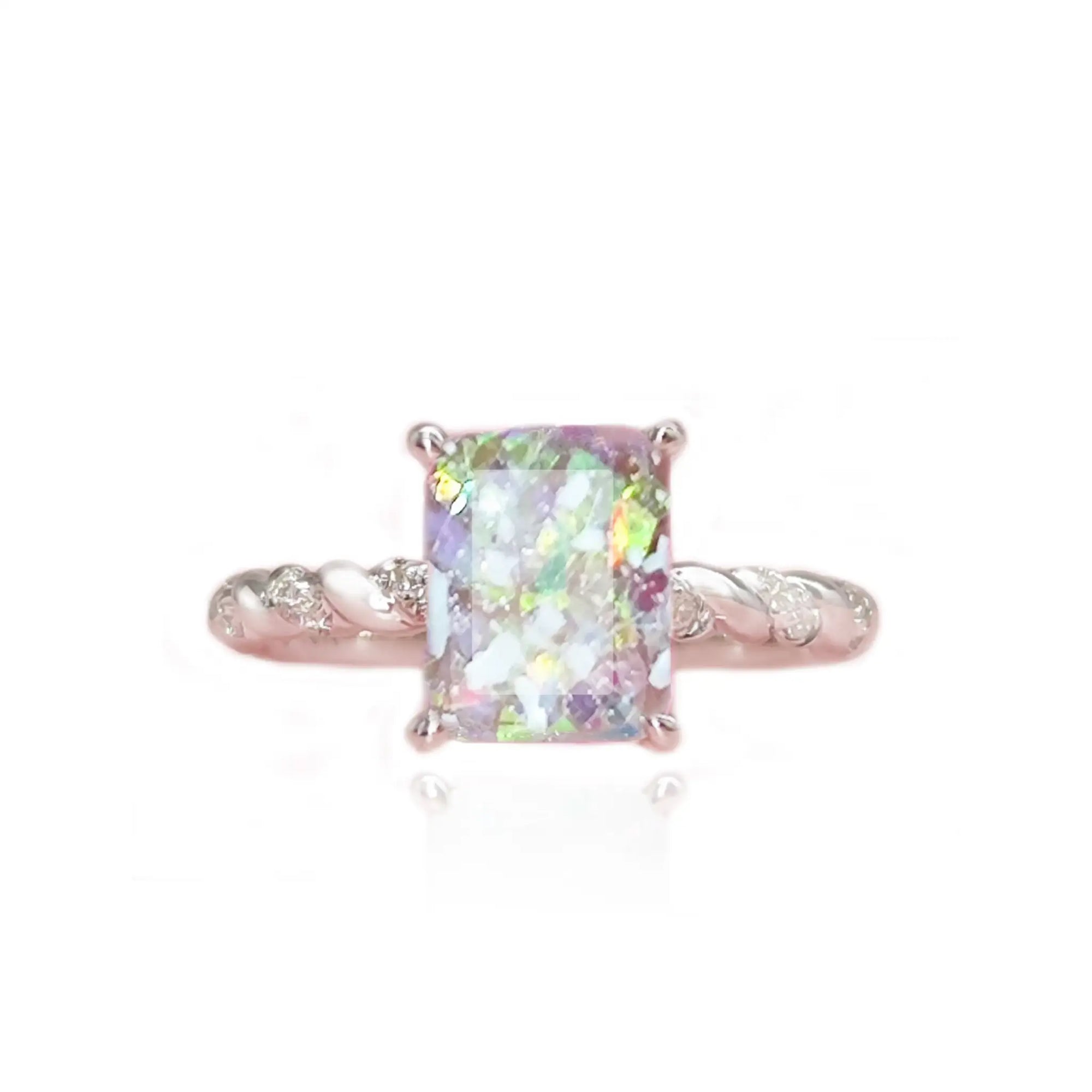 Personalized Twisted Elegance Ashes Gold Ring